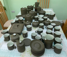 Denby Chevron-  4  cups and saucers £18 coffee pot £9.75 gravy £8.75  celery £15