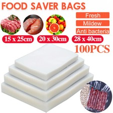 Vacuum Sealer Food Storage Bags Textured Strong Pouches Seal Embossed Vac x 100