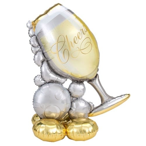Bubbly wine glass - bubbly, airloonz