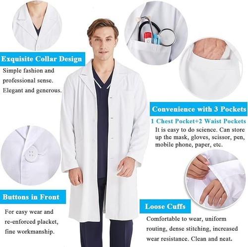 Unisex doctors lab coat fancy - coat,