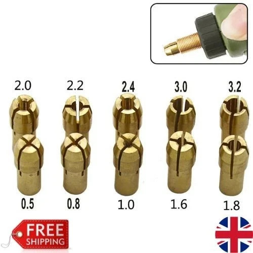 10pcs brass drill chuck collet - 10pcs,