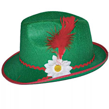 GREEN BAVARIAN HAT WITH TRIM