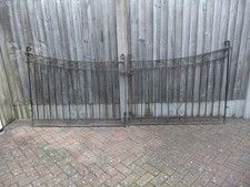 Used double wrought Iron Metal Ornate Driveway Gates