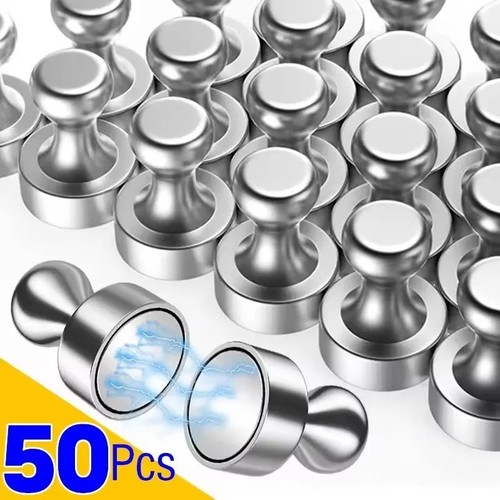 Metal push pin magnets - push,