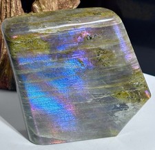 Large 2.34LB | 13cm Beautiful Purple Flashy Labradorite Crystal Freeform Stone