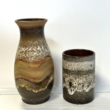 2 x  Lava Vintage Vases Tan