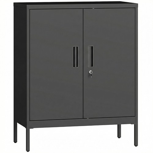Homcom metal storage cabinet - metal,