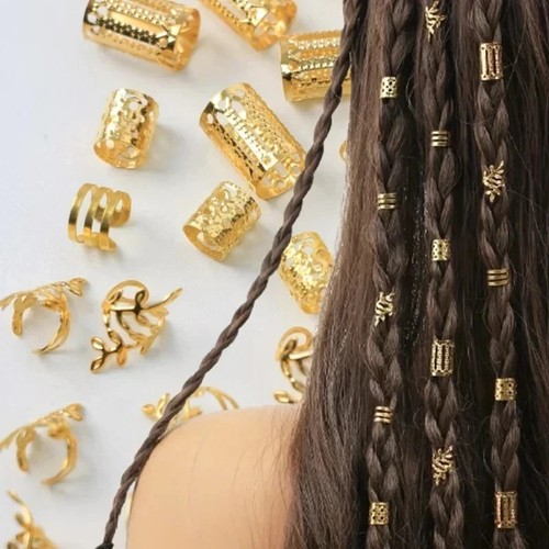 40pcs metal hair braid rings - 40pcs,
