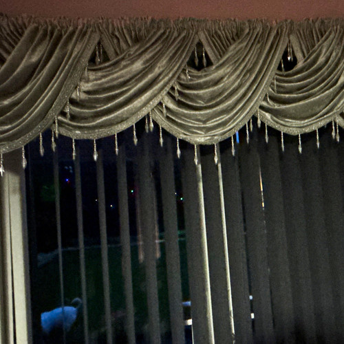 Silver valance swag s - silver,