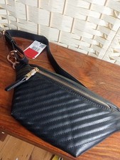 Mango Black Bum Bag Fanny Pack With Gold Tone Hardware Adjustable Strap New With