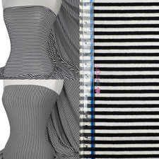 100% Viscose Jersey Stretch Dressmaking Fabric- Stripe Q407 By Tia Knight