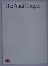 AUDI COUPE Brochure 1987: GT 1.8, 2.2, 2.2 Quattro 4WD. Colours & Trims. 26pgs.