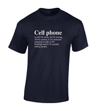 CELL PHONE DEFINITION MENS T SHIRT FUNNY JOKE MOBILE DESIGN NOVELTY GIFT IDEA