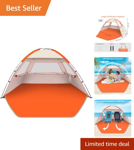 Upf spf beach tent with - spf,