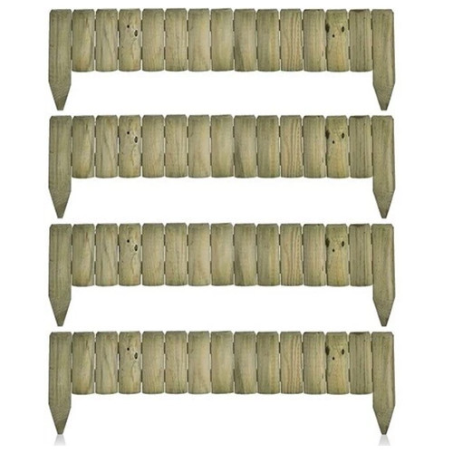 Fix picket fence wooden log - fix,