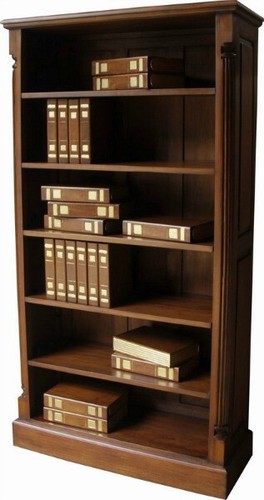 Mahogany bookcase with - bookcase,