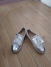 Ladies Nio Nio Slip On Shoes - Silver Size 37