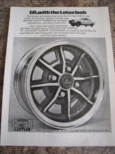 GO WITH THE LOTUS LOOK BRAND LOTUS WHEELS NORFOLK 1969 ADVERT APPROX A4 FILE 32