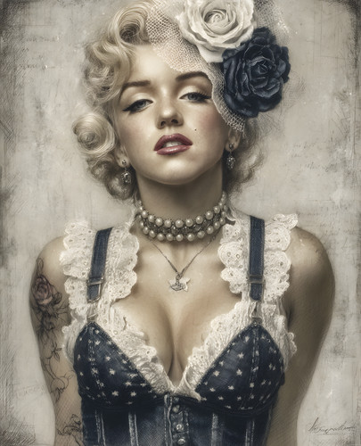 Marilyn monroe polka - monroe, polka-dot