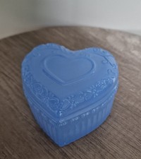 Light Blue Vintage Glass Heart