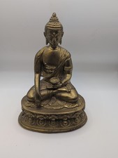 vintage brass  Buddha statue