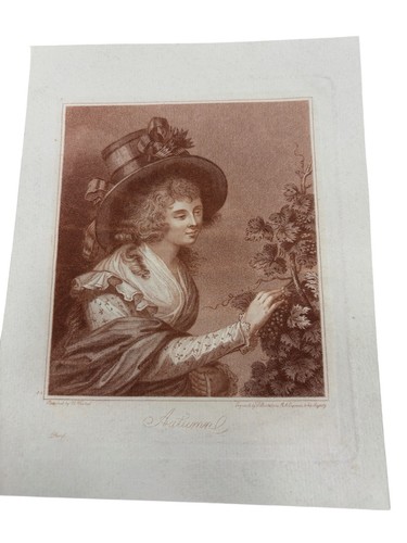 Sanguin etching autumn 1780 - sanguin,