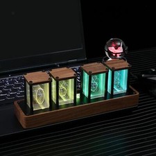 Nixie Tube Clock Alarm Timer Digital Clock for Living Room Table Coffee Shop