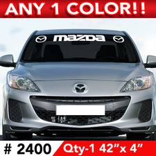 MAZDA TEXT w/LOGOS WINDSHIELD