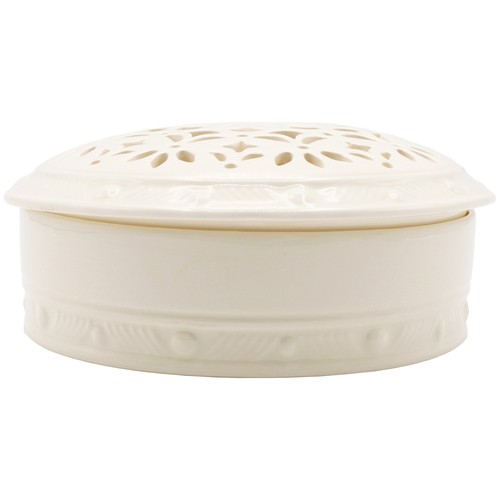Royal creamware trinket box - creamware,