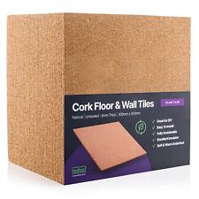 Treefloor Natural Plain Cork Tiles 100 Pack - 300mm x 300mm x 4mm