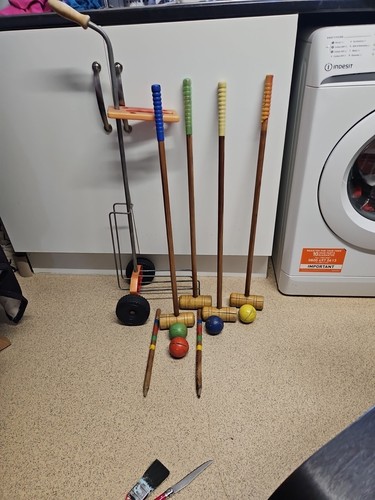 Vintage wooden childs - childs, croquet