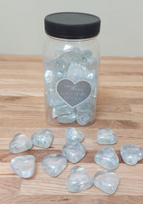 Clear Glass Heart Nuggets 650g (49 Nuggets) Home Decor Wedding Decor Stones