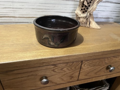 Studio art pottery bowl signed - bowl,