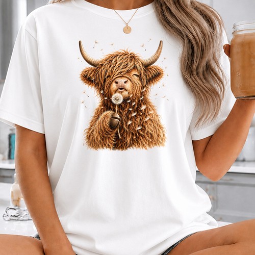 Highland cow dandelion - highland,