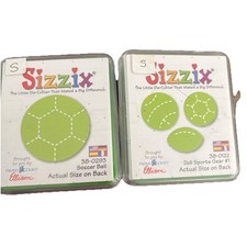 2 Sizzix Green Die Doll Sports Gear Football Baseball Soccer Ball 38-0293/0122