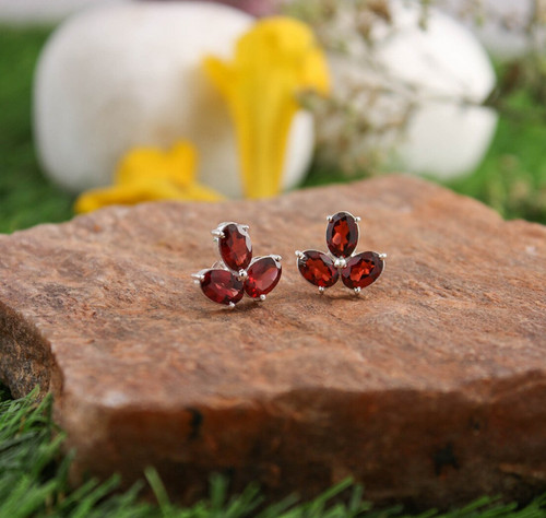 Natural garnet 5x7 925 - natural,