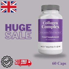 HEY NUTRITION COLLAGEN COMPLEX HYALURONIC ACID/SEA KELP - FAST/TRACKED DELIVERY