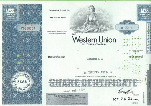 Western union telegraph - western,