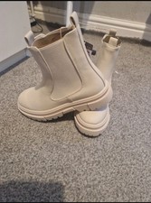 Cream Ankle Boots Size 5 New