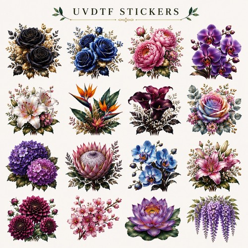 Attractive floral design uvdtf - design,