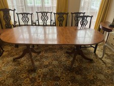 Antique Yew Twin Pillar