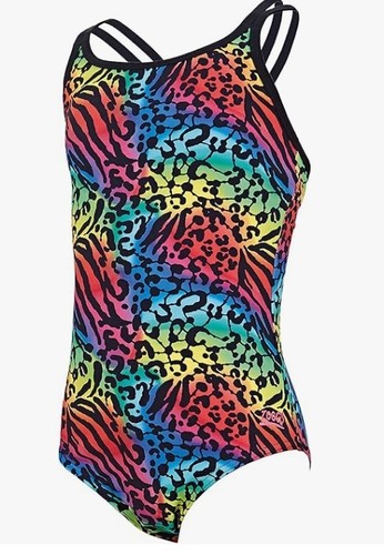 Zoggs girls wild cat duoback - girls,