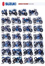 Suzuki GSX-R750 Evolution  Motorcycle Bike Motorbike Poster Print