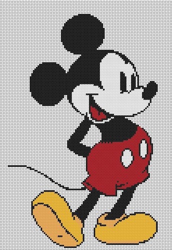Cross stitch chart - stitch, mickey