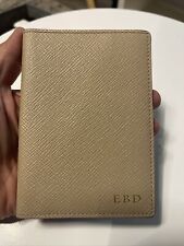 Smythson of Bond Street Passport Holder Travel Organiser,Taupe/Ivory. EBD