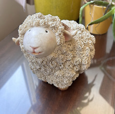 Sheep Ram Resin Ornament Collectable Comic Sheep with Horns Garden Nativity