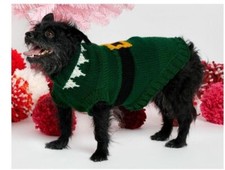 ELF DOG COAT NUMBER 36 ARAN SWEATER JUMPER KNITTING PATTERN SMALL MEDIUM & LARGE
