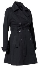 Black maternity trenchcoat -