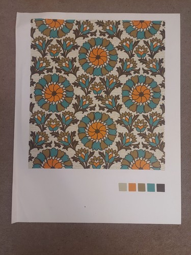 Vintage original 1970s textile - vintage,