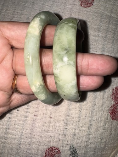 Vintage jade jadeite bangles - jade,